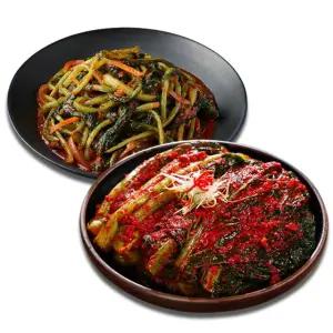 [여수사나이] 여수 돌산 갓김치 2kg + 열무김치 2kg 국내산 김치 당일생산