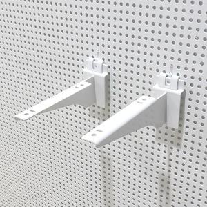 타공판용 목재선반 날개 (화이트) / 타공후크 진열부속 목재받침대 매장DP