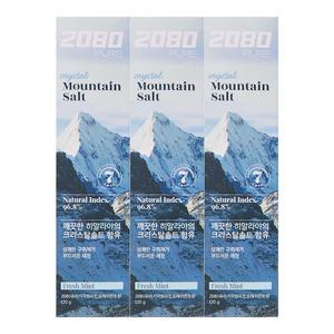 2080 히말라야 마운틴 퓨어 크리스탈 솔트 민트 치약 120g 3개