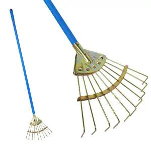 제이오마켓 쇠 갈퀴 철코팅봉 120cm/벌초 잡초 잔디 낙엽 관리 제거 10발 갈쿠리 깔쿠리