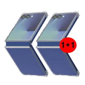 갤럭시 Z 플립 케이스 [ 1개+1개 ] 투명 젤리 실리콘 Z FLIP 7 6 5 4 3