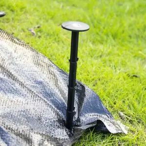 농사 농업용 잡초 제초매트 부직포 고정핀 멀칭핀 블랙 20cm 200개입