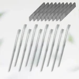 [퀸센스] 챠밍 스텐 젓가락 100인 가정 업소용 가게 식당 대량 급식 가벼운 한식 식기 민짜 수저