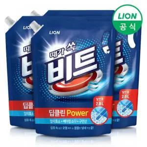 비트 세탁세제 딥클린파워 액체 2L리필일반 4개