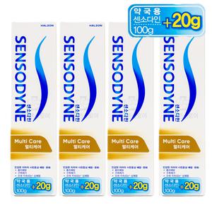 약국용 센소다인 멀티케어 사이즈업(120g) 치약 X4개 충치예방 구취제거 시린이완화