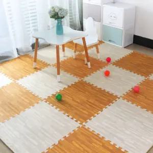퍼즐 매트 층간 소음 방지 아기 거실 바닥 셀프 시공 대형 유아 어린이 놀이방 우드 쿠션