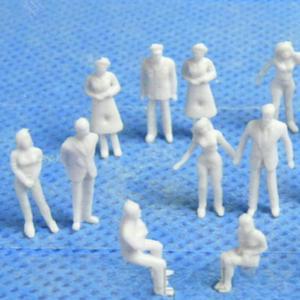 백색 인체 사람 미니어처 피규어 디오라마 건축 모형 장식 DIY 모델하우스 1:30-50