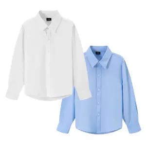 아동 긴팔 흰셔츠 남방 블루셔츠
