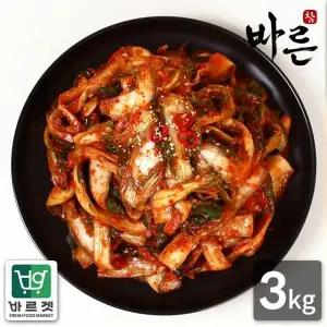 참바른김치 프리미엄 국내산 얼갈이 배추김치 3kg / 바른재료 바른위생 바르겟