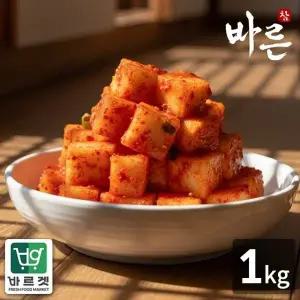 [씨유웰] 참바른김치 프리미엄 국내산 김치 깍두기 1kg / 바른재료 바른위생
