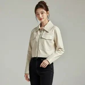 (레코브) 페이크레더 크롭 자켓(LG61C3JK509X)