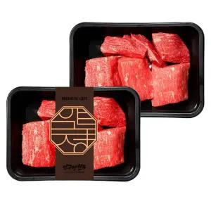 [냉장] 1++ 한우 홍두깨살 600g(300gx2) 국거리 장조림용 이유식용 수육 전골 곰탕 찜용 육전 덩어리 미절단 투뿔한우 마장동 프리미엄 소고기