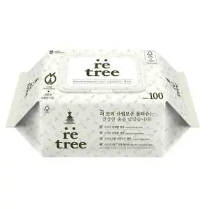 리트리 4겹원단 물티슈 캡형 100매, 10팩