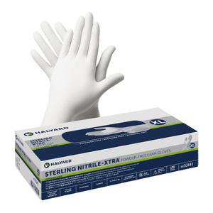 유한킴벌리 스테링 XTRA 니트릴 장갑 100매 손목긴 30cm 위생장갑 연회색