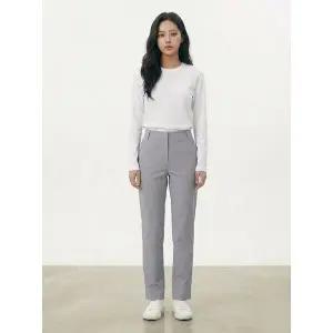[하프클럽/올리비아하슬러]라이트그레이 지퍼포켓 뒷밴딩 일자핏 팬츠 OHBMPT901