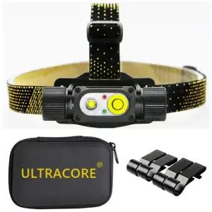 울트라코어 안전모 헤드랜턴 방진 방수 조선소 낚시 듀얼LED 헤드램프 RJ3300
