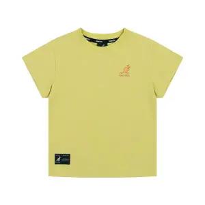 [캉골키즈](강남점)[강남]백 캥거루 그래픽 프린트 쿨맥스 티셔츠 RB 0202 옐로우