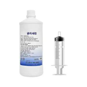 식물성 글리세린 1L + 세정용 주사기 50cc 2pcs 관장 윤활 카테터 윤활제 -