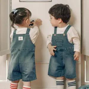 [보리보리/해피프린스]에드가 데님 아기 멜빵바지