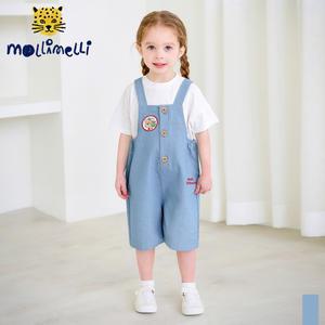 [몰리멜리] 알로하청해지오버롤팬츠