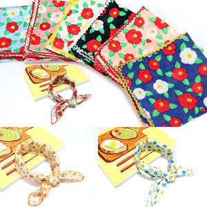 엠보 동백꽃스카프 목 동백꽃손수건 단체여행 제주도필수품 여름 가을 레이스