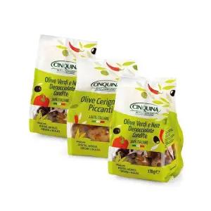친퀴나 매콤 그린앤블랙 피티드 콘디떼 올리브 190g X 3개