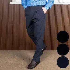 중년 남성 간절기 기본 솔리드 원턱 스판 신사 정장 바지 530