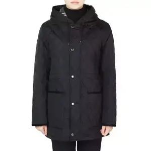 디몬트 버버리 여성 퀼팅 체크 후드 자켓(블랙) 8105107