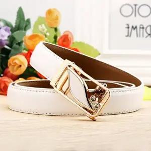 투도 자동버클 가죽벨트골드화이트여성 캐주얼벨트-WFB9ABB