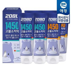 [애경] 2080 키즈 1450 고불소 주니어 치약 80g x6개