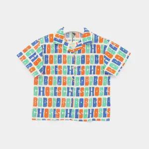 [보보쇼즈] 멀티컬러 보보 올오버 우븐 반팔 남아 셔츠 B125AC128 199