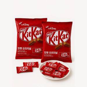 킷캣 미니 초코 웨이퍼 오리지널 1161g (580.5g x 2세트 | 13.5g x 88개입) 초콜릿 낱개포장 간식 대용량 휴대용