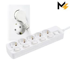 몬스터탭 THE 슬림플러그 국산 개별 스위치 5구 멀티탭 5M 납작멀티탭 과부하차단 틈새 납작 플러그 콘센트