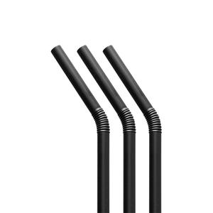 자바라 빨대 검정 25cm 500개입/ 6봉