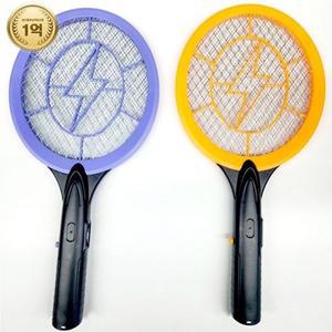 (생활가전) 야마사 전기 모기채 전자 파리채 전기채 AA건전지형 퍼플,오렌지