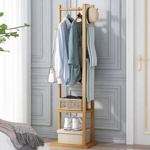 원목 슬림 틈새 스탠드 대나무 원룸 미니 행거