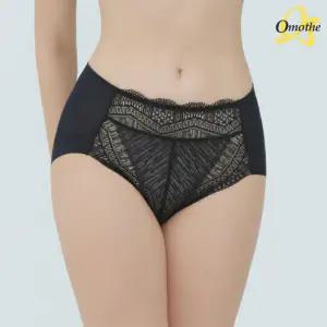 오모떼 이지업 물결 레이스 팬티 1종/블랙