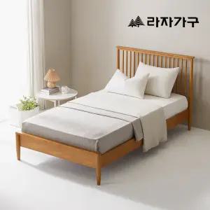 라자가구 아든 SE0 클래식 빗살 헤드 고무나무 원목 침대 프레임 SS,Q