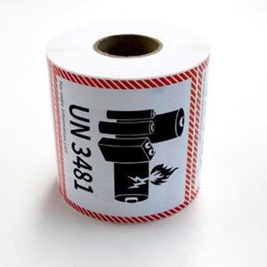 리튬 배터리 운반스티커 UN-3481 10X10 500장 화물스티커 취급주의