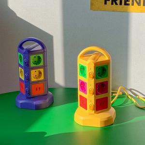 [Soopii]비비드 컬러 에디션 10구 디자인 타워형멀티탭 4000W고용량 집들이선물