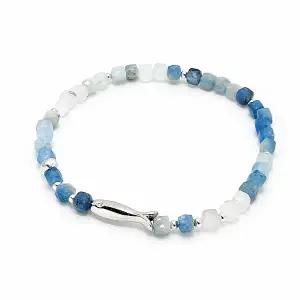 [그레이스켈리]천연석 아쿠아마린 물고기 팔찌