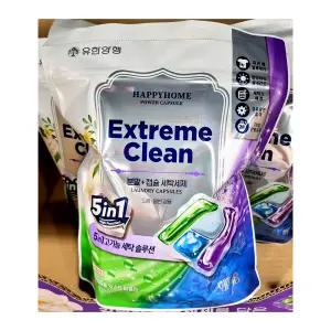해피홈 파워캡슐 익스트림클린 캡슐세제 겸용 리필 80개입 1팩 (총80개)