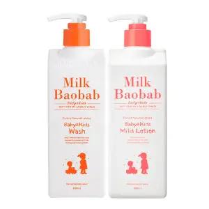 메온셀 밀크바오밥 베이비키즈 워시 500ml+마일드로션 500ml