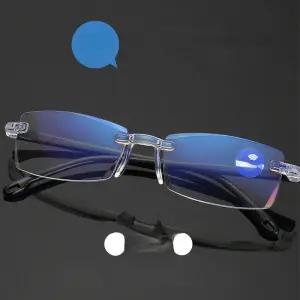 자동 초점 100700 도 방사선 프레임 없음 노안 차단 안경