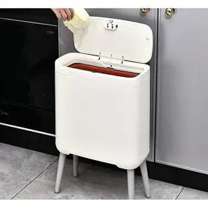 [셀러허브 1]원터치 이중커버 높은 스탠드 12L 쓰레기통