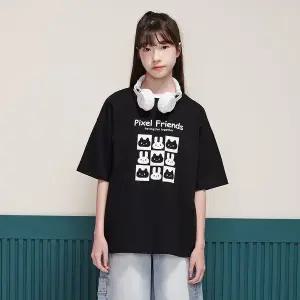 [에꼴리에] 여자 여름이월 5부 픽셀프렌즈 루즈핏티(25B0452)