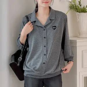 7부 브이넥 오픈 카라 티셔츠 여성 빅사이즈