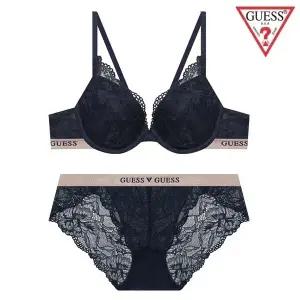 [롯데백화점]게스 로즈골드밴딩 레이스 브라팬티세트 GDWBRPT742NY