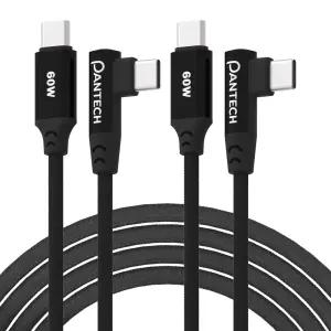 팬택 60W 3A L자형 90도 C to C 패브릭 케이블 2개입 PD 초고속충전