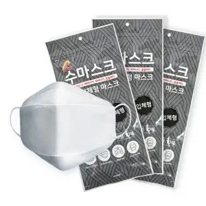 Kf94 새부리형 수마스크 대형 100매/3D 비말차단 일회용 황사 보건용 마스크 KFAD 덴탈 엠폭스